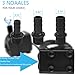 Hzeal Water Pump 300GPH (1200L/H, 21W) Submersible Pump, 48 Hours Dry Burning Fountain Submersible Water Pump for Aquarium Fish Tank Pond Statuary Hydroponics with 5.9ft Power Cord, 3 Nozzle