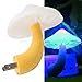 UNKE Mushroom Wall LED Children Night Light Baby Kids Bedroom Decor Warm LED Control