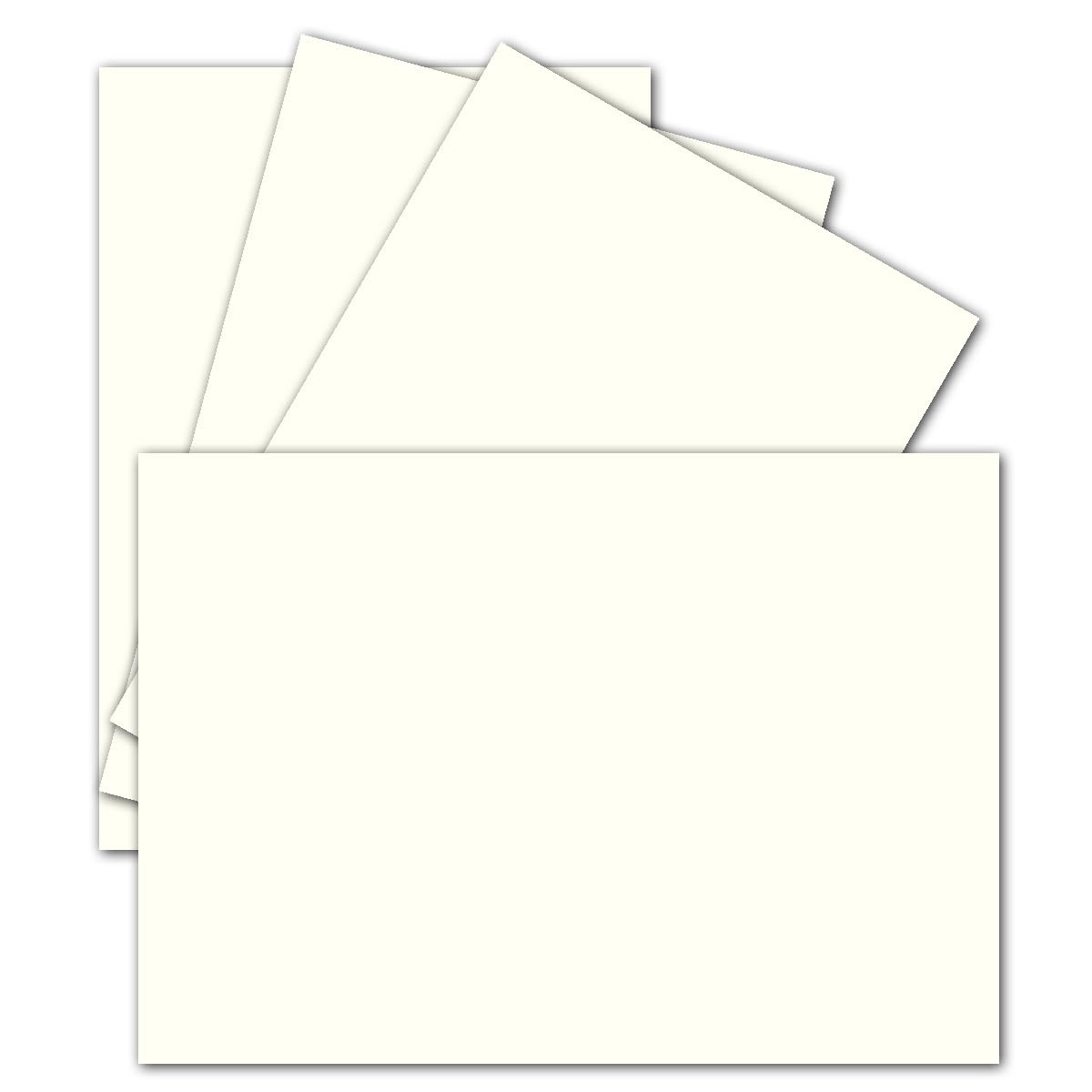 50x single cards Din A7 10.5x7.3 cm 240 g m² natural white (white) - blank mini cards ideal for self-designing for gift tags, name cards & business cards — image 1
