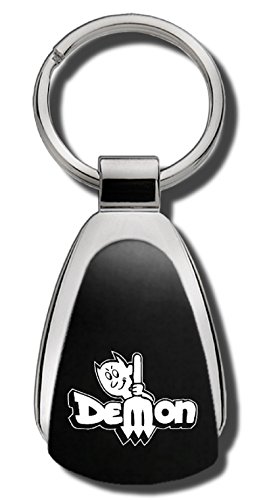 Dodge Dart Demon Black Teardrop Shaped Key Chain Keychain FOB Ring Lanyard