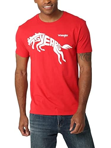 Wrangler 75th Anniversary T-Shirt Red in Oman Whizz T-Shirts