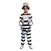 Spooktacular Creations Prisoner Jail Halloween Costume with Tattoo Sleeve, Toy Handcuffs for Kids Toddler Boys Halloween Dress Up Party (Medium (8-10 yrs))