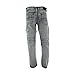 Victorious - Men's Distressed Moto Rips Jeans - Ice