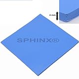 SPHINX blue 100x100x4 mm GPU CPU PS3 PS2 XBOX Heatsink Cooling Thermal Conductive Silicone Pad. Works for TV boards and any proper electronics.