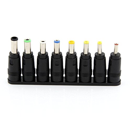 CUGLB 8 Pcs 5.5mm x 2.1mm DC Power Jack Socket to 8 Charger Plug Adapters for Sony/Toshiba/Asus/HP/Thinkpad Laptop Notebook