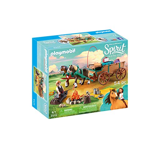 Playmobil DreamWorks Spirit Lucky's Dad with Covered Wagon Toy in