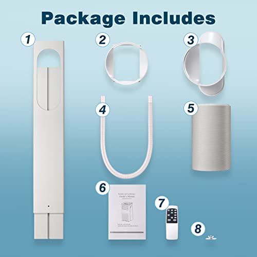 ZAFRO 8,000 BTU Portable Air Conditioner with Remote Control for Room