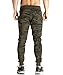 Ouber Men's Fitted Jogger Pants Gym Workout Running Sweatpants with Zipper Bottom (Camo,XL)