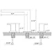 Waterfall Stainless Steel Two Handle Three Hole Widespread Bathroom Faucet, Brushed Nickel Bathroom Sink Faucet With Hoses