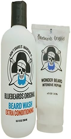 Bundle - 2 Items: Bluebeards Original Beard Wash Extra Conditioning (8.5 fl oz) &amp; Bluebeards Original Wonder Beard Intensive Repair (4 fl 0z)