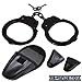 Z-TekZ Police Edition Handcuffs – Double Lock Professional Law Enforcement Black Steel Hand Cuffs with 2 Keys & Tactical Soft Leather Cuff Case Pouch and Belt Holster, Hook and Loop Closurethumb 1