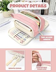 SUNEE Cute Pencil Case, Aesthetic Pen Pouch, Kawaii