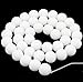 jennysun2010 Natural Matte Frosted White Alabaster Gemstone 10mm Round Loose 40pcs Beads 1 Strand for Bracelet Necklace Earrings Jewelry Making Crafts Design Healing