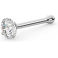 EternalDia IGI Certified 14K Gold Diamond Nose Studs for Women Men | 20 Gauge Ball Diamond Nose Rings | 1.5mm, 1.7mm, 2mm Nose Piercing Studs | Body Piercing Jewelry in I-J Color, I2-I3 Clarity