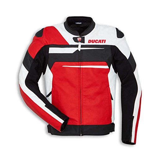 Ducati Speed Evo C1 Perforated Leather Motorcycle Jacket (56, Red/White/Black) - Thumbnail 3