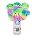 Kicko Rainbow Monster Pen - Pack of 12 Silly-Faced Ballpens - 10-inch Bug Eye Pens Ideas, Party Favors, School, and Office Rewards, Collections, Christmas, Birthdays, and Carnivals