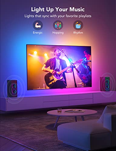 Govee RGBIC TV Backlight 4.6M for 70-80 inch TVs, Smart Strip with Wi-Fi and Bluetooth, Works Alexa & Google Assistant, 219+ Modes, Music Sync, Adapter Power