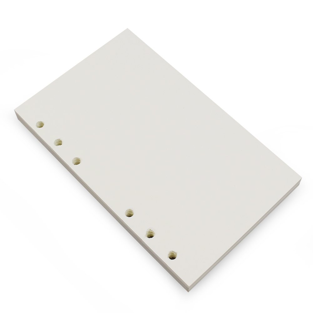 6-Ring A6 Binder/Planner Refill Paper, 6 Hole,6 3/4 x 4 1/8 Inches Refillable White Paper for Loose Leaf Binder Notebook Diary Traveler Journal Inserts, 80 Sheets/160 Pages,Blank