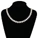 TOPGRILLZ Tennis Necklace for Women Silver Chain Choker Necklace 1Row 10mm 14K Gold Plated Cubic Zirconia Tennis Link Chain for Men 16/18/20/24inches