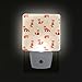 ALAZA LED Night Light with Smart Dusk to Dawn Sensor,Fox Orange Illustration Plug in Night Light Great for Bedroom Bathroom Hallway Stairways Or Any Dark Room