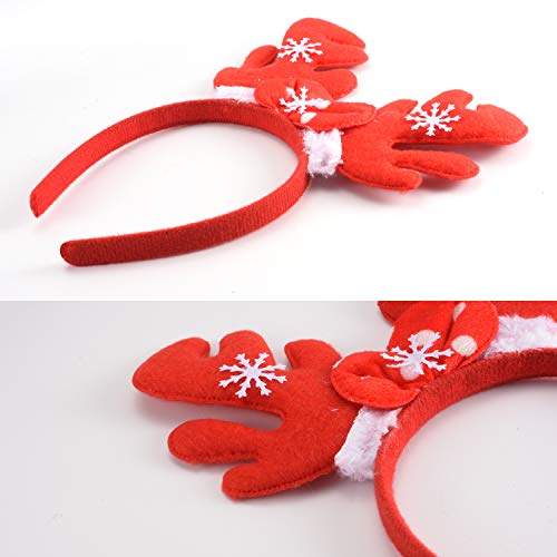 12 PCS Holiday Headbands,Cute Christmas head hat toppers,Flexibility to Fit All Sizes,Great Fun and Festive for Annual Holiday and Seasons Themes, Christmas Party,Christmas Dinner,photos booth.
