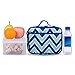 Wildkin Kids Insulated Lunch Box – Durable and Reusable for School & Travel - Chevron Blue