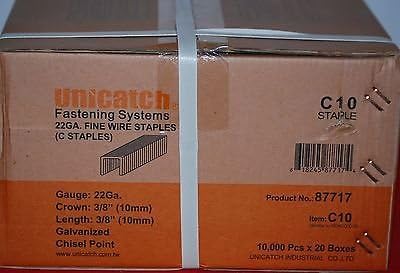 1 Cs.3/8" x3/8" Galv.Upholstery Staple fits Senco, BEA,Unicatch,Bostitch Staplers