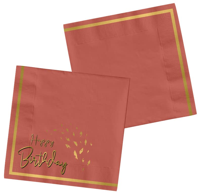 Folat 68499 Napkins Golden Dusk 33 x 33 cm Pack of 20 Pink
