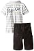 Calvin Klein Little Boys' Light-Gray Striped Polo Top with Short