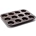 casaWare Ceramic Coated NonStick 12 Cup Muffin Pan (Brown Granite)