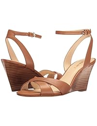Nine West Kami Sandalia de cuña de piel para mujer