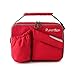 PlanetBox ROVER Eco-Friendly Stainless Steel Bento Lunch Box with 5 Compartments for Adults and Kids- Red Carry Bag with Rocket Magnets