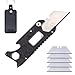 Pocket Knife Utility Knife Box Cutter Bottle Opener Screwdriver 6-in-1,Black