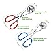 Meat Baller, Justdolife 2 PCS Stainless Steel Meat Baller Tongs with Detachable Rubber Grips Cake Pop Meatball Maker Ice Tongs Cookie Dough Scoop for Kitchen, Ball Size 1.38
