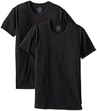 Calvin Klein Men's 2-Pack Cotton Stretch Crew Neck T-Shirt, Black, Medium