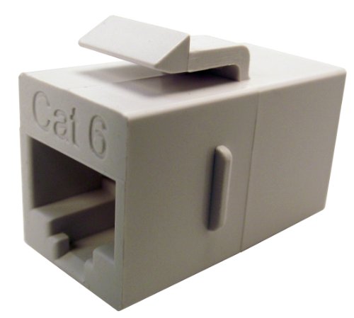 Shaxon BM703W-IC8-B, Category 6 Keystone Modular Feed Through Coupler, RJ45-RJ45 - White