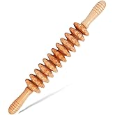 Wood Therapy Massage Roller Tools,Manual Massage Roller Stick for Body Sculpting,Lymphatic Drainage,Cellulite Massage & Wooden Muscle Roller Stick for Waist and Thigh, Stomach Rolling