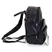Leather Backpack Purse Mid Size & Convertible into single strap sling Bag or Backpack wearing Multiple Organizer Pockets Black