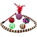 SCIROKKO Christmas Cat Toys Stocking Set for Cats, includes Jingle Toy,Mice Ball,Catnip Fish,Feather Ball,Mylar Crinkle Ball,Cat Teaser Wand & More Cute Kitty Toys