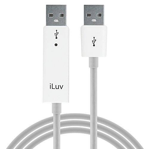 iLuv Award Winning High Speed USB File Transfer Cable with Shielded Cable for Optimal Signal Transfer Between Mac and PC, Mac and Mac, and PC and PC , No Flash drives or CD/DVDs Required (4")