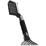 OxGord Ice Scraper for Car with Snow Brush 2-in-1 Windshield Removal Tool with Foam Grip for Car SUV Van and Truck