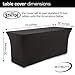 Buybility 6ft Spandex Fitted Tablecloth Premium 210 GSM Heavy Duty Weight Cover 72 x 30 Rectangular Table Black Elastic Pro 4 Way Stretch Vendor Event Trade Show Wedding Birthday Party DJ Kiosk