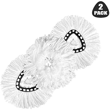 Replacement Mop Head Microfiber Spin Mop Refill Clean Pad Mop Head Refills Easy Cleaning Mop Head Replacement - 2 Pack