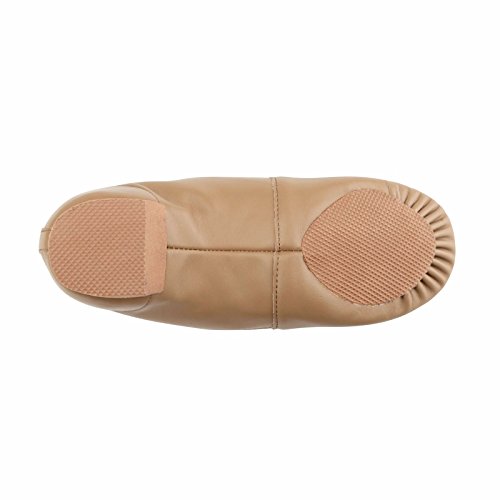 Dynadans Jazz Shoe Leather Slip On with Elastics (Big Kid/Little Kid/Toddler) 1M Little Kid Brown - Thumbnail 7