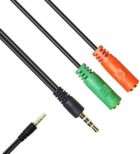 ヘッドホンジャック Iphone Android対応 Pc タブレット スマホ テレワーク ヘッドホン ヘッドフォン コード ヘッドセット イヤホンマイク プラグ変換ケーブル 爆買いセール ヘッドセット用変換アダプタケーブル ジャックコネクタケーブル コンポーネントケーブル 3極の