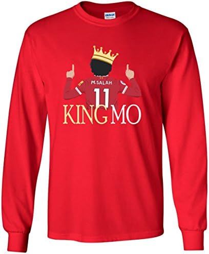 JM Shirts Long Sleeve RED Liverpool King MO T-Shirt Youth