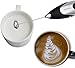 Milk Frother - Handheld Electric Milk Steamer - by Mixpresso Coffee (Silver)