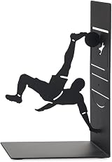 Balvi Metal Bookend Bicycle Kick Black Soccer Player Design view 5