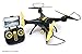 Tenergy Syma X8SW Wi-Fi FPV Quadcopter Drone 720P HD Camera Altitude Hold RC 2.4G 4CH 6 Axis, Black/Yellow