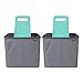 CleverMade 35L SnapBasket TrunkCaddy Collapsible Car Trunk Organizer & Storage Tote with Handles, Charcoal/Teal, 2-Pack